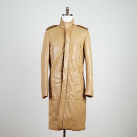 Gucci Men's Coat, Tan Leather