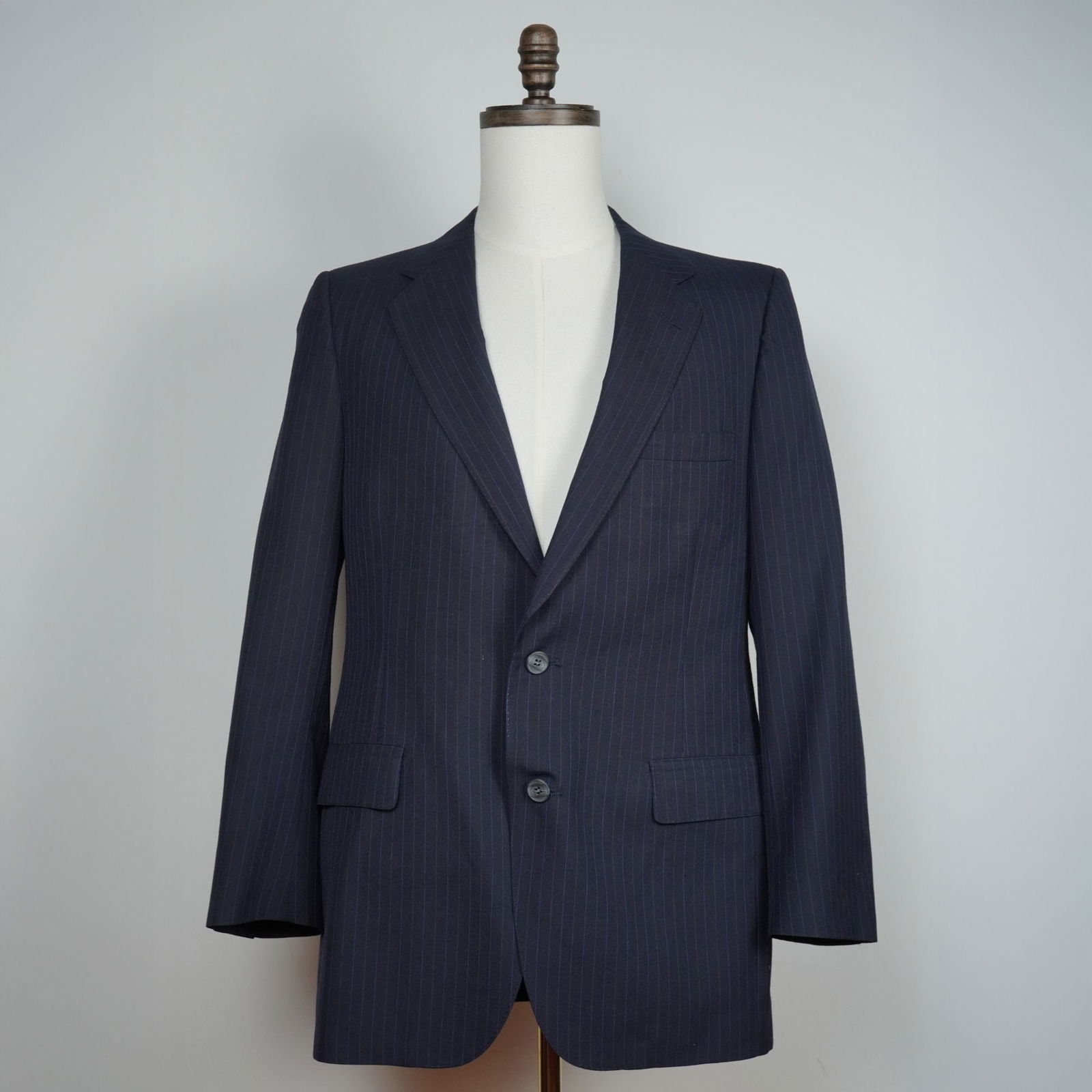 Lanvin Men's Blue Pinstripe Suit Jacket (1 of 6)
