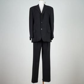 Gianni Versace Men's Wool Suit, Pinstripe