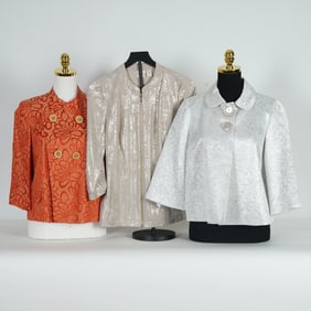 3pc Metallic Brocade Jackets, Michael Kors & Zenergy by Chicos