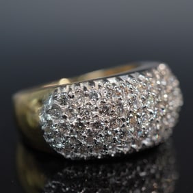 Gold and Diamond Dome Ring