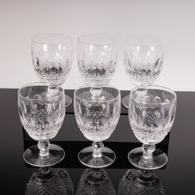 A Collection of Six Waterford Colleen Short Stem Water Goblets