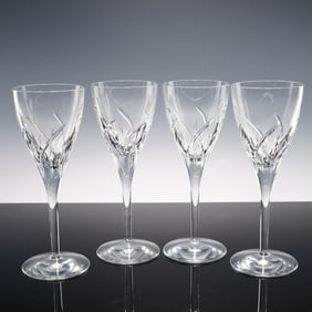 4pc Waterford Crystal Wine Glasses, Merrill