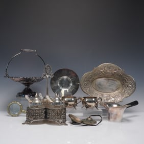 18pc Collection of Silver Plate and Decorative Items