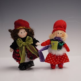 2pc Kurt S. Adler Little Souls Christmas Ornaments