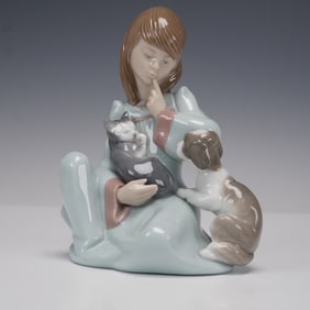 Lladro Porcelain Figurine, Cat Nap 1005640