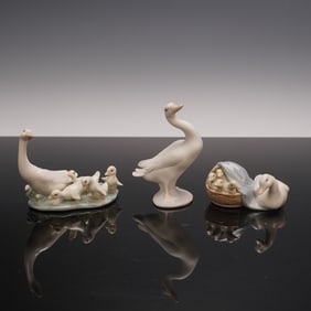 3pc Lladro Figurine Set, Ducklings, Little Duck, Ducks