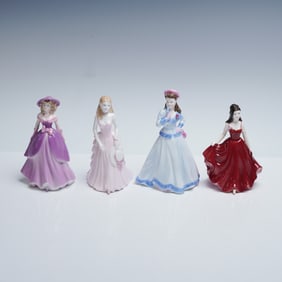 4pc Coalport Figurines, Ladies in Gowns