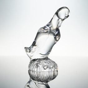 Daum Crystal Figurine, Duck