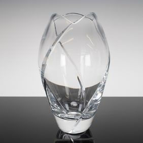 Mikasa Crystal Swirl Tulip Vase