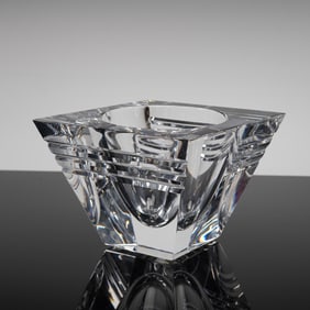 Orrefors Horizon Crystal Cachepot Bowl by Jan Johansson