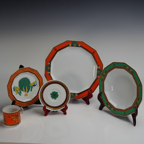 A Collection of 5 Rosenthal Versace Le Voyage de Marco Polo Tablewares