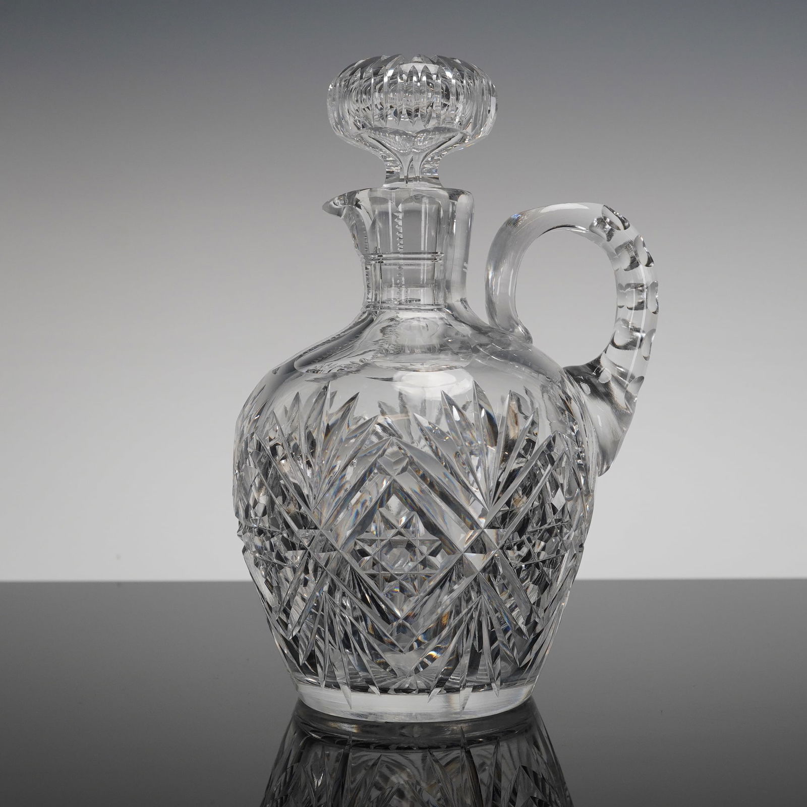 American Brilliant Period Clear Cut Crystal Pitcher and Stopper (1 of 4)