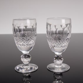 A Pair of Waterford Crystal Colleen Short Stem Cordial Glasses