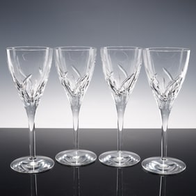 4pc Waterford Crystal Wine Glasses, Merrill