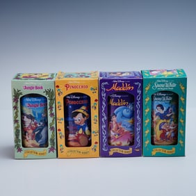 4pc Walt Disney Classic Collector Series Glasses in Original Boxes