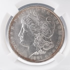1887 United States Morgan Silver Dollar Coin