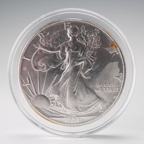1991 American Silver Eagle 1 Dollar Coin