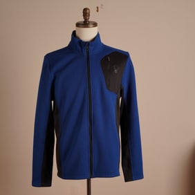 Spyder Men's Performance Fleece Jacket in Blue and Black