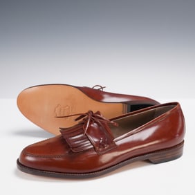 Neiman Marcus, Brown Leather Tassel Loafers