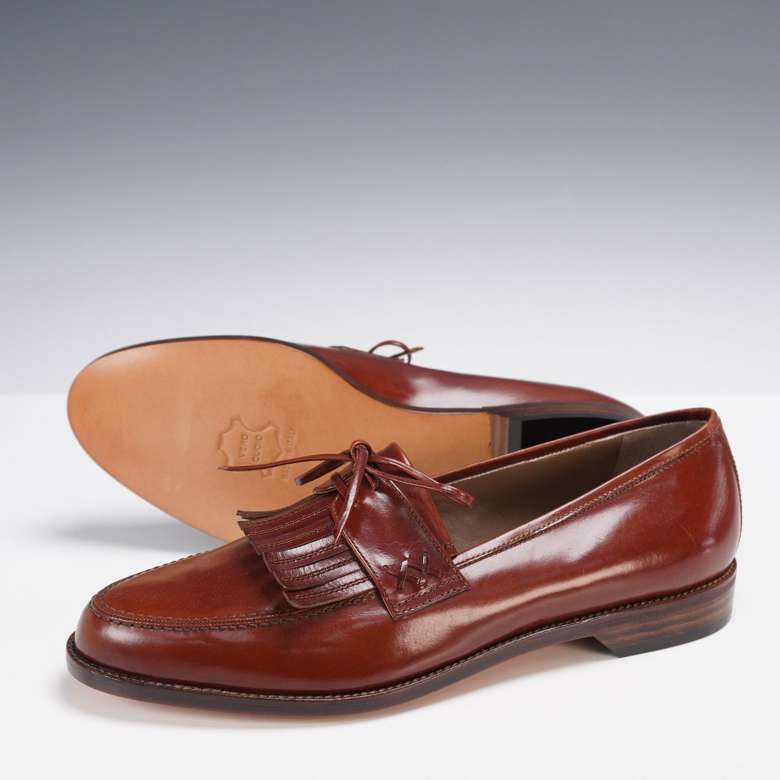 Neiman Marcus, Brown Leather Tassel Loafers (1 of 7)