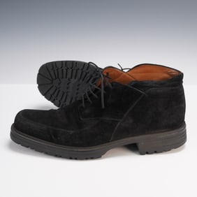 Cesare Paciotti Black Suede Leather Boots
