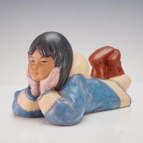 Nao by Lladro 'Pensive Eskimo Girl' Figurine, Model 2158