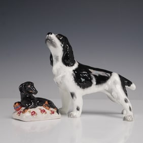 2pc English Dog Figurines