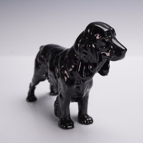 Royal Doulton Dog Figurine, Black Cocker Spaniel HN1020