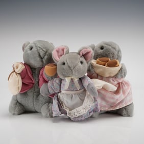 3 Beatrix Potter Plush Trio - Timmy, Goody & Mrs. Tittlemouse