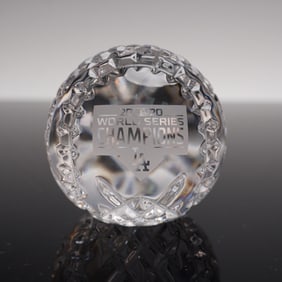 Waterford Crystal 2020 World Series Champions Baseball Paperweight
