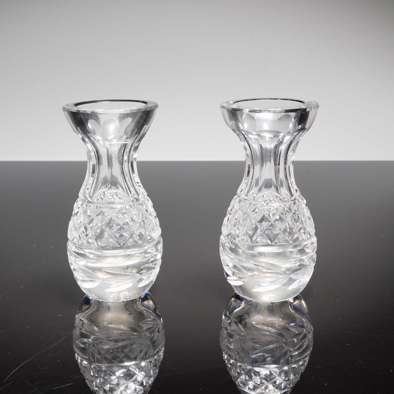 A Pair of Waterford Crystal Glandore Violet Bud Vases (1 of 4)