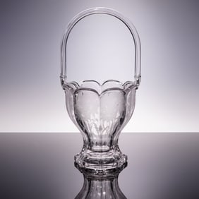 Heisey Etched Glass Basket