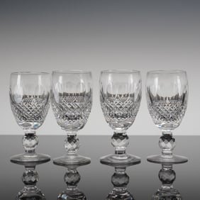 A Collection of 4 Waterford Crystal Colleen Short Stem Cordial Glasses