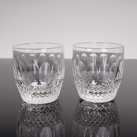A Pair of Waterford Colleen Cut Crystal Old Fashioned Whiskey Glasses