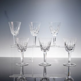 A Set of Six Waterford Crystal 'Lismore' Water Goblets