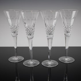Coll. of 4 Waterford Millennium Collection Peace Toasting Champagne Flutes