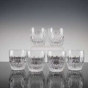 Six Waterford Colleen Cut Cryst. Double Old Fashioned Whiskey