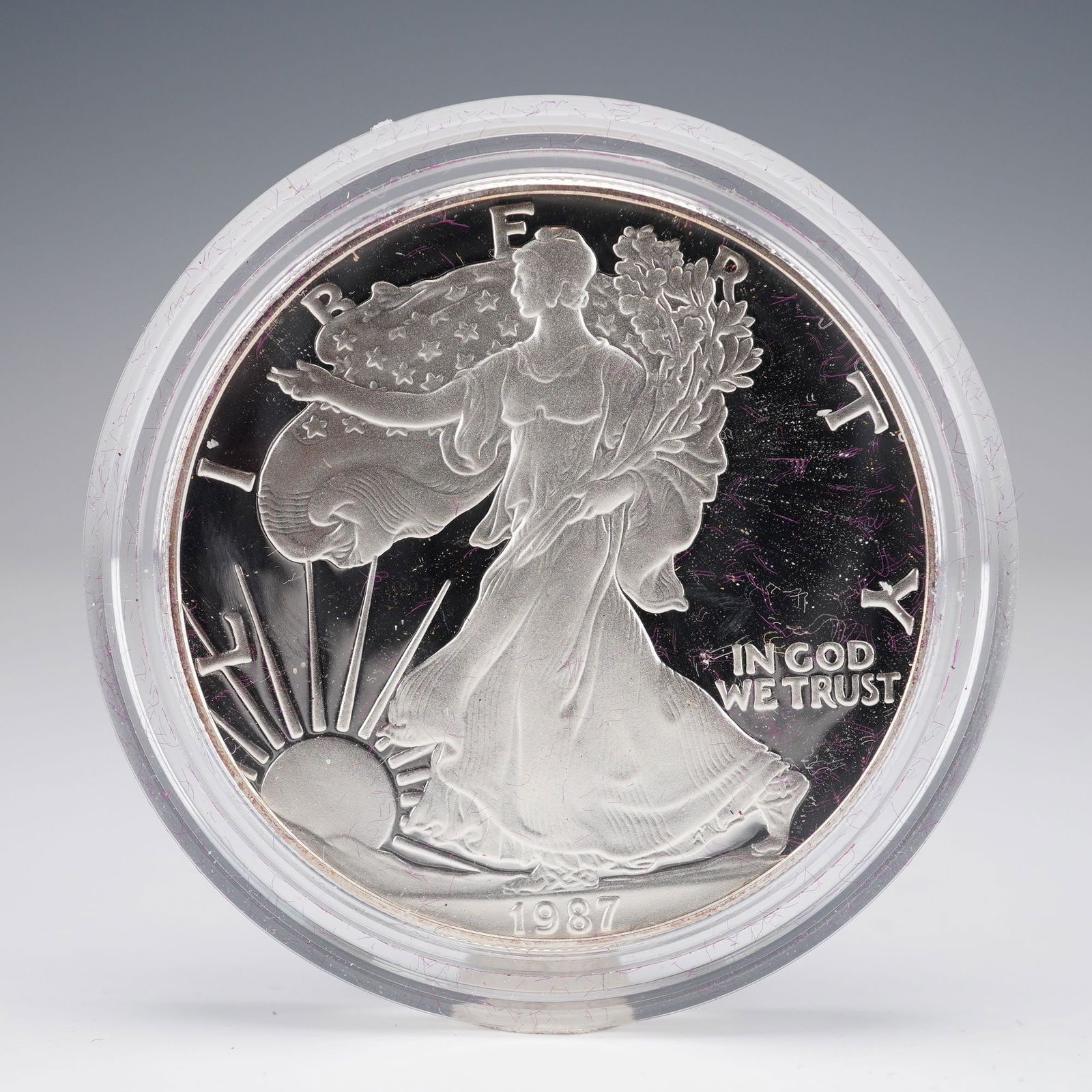 1987-S American 1oz Silver Eagle Proof OGP (1 of 4)