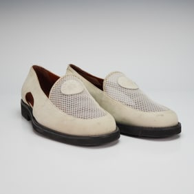 Pair of Versace V2 Classic Men's Suede Loafers