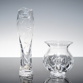 2pc Waterford & Lenox Crystal Vases