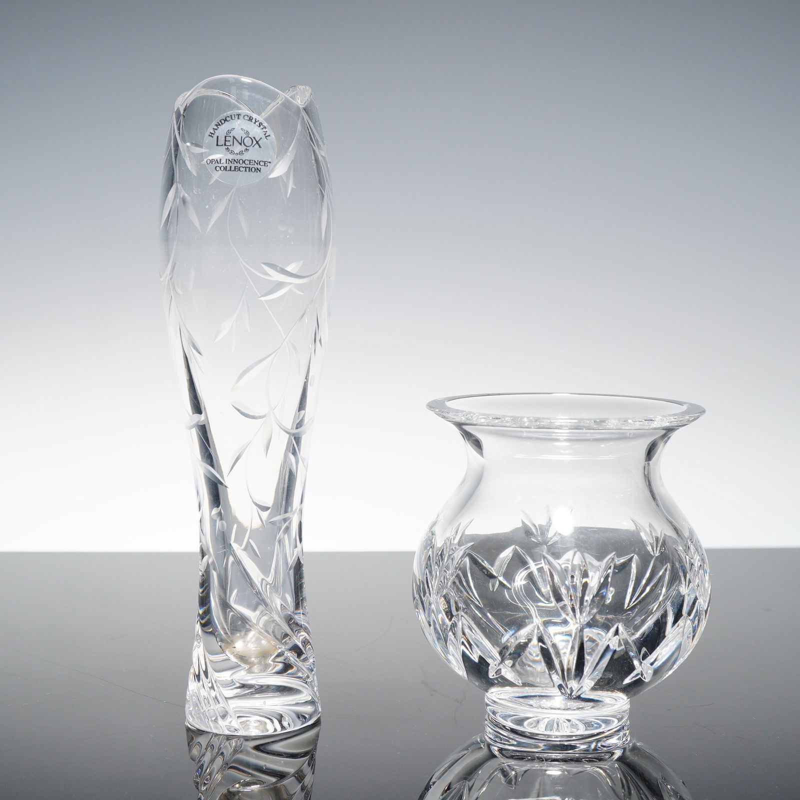 2pc Waterford & Lenox Crystal Vases (1 of 4)