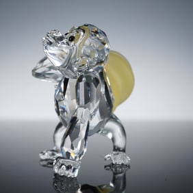 Swarovski Crystal Young Gorilla with Bananas Figurine