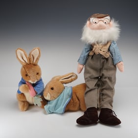 3 Eden Warne Plush: Peter Rabbit, Flopsy Bunny & Tailor Gloucester