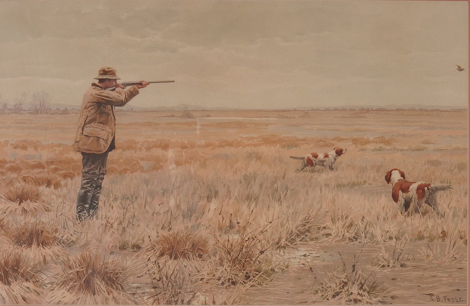 Arthur Burdett Frost (1851-1928) Chromolithograph, English Snipe (1 of 5)