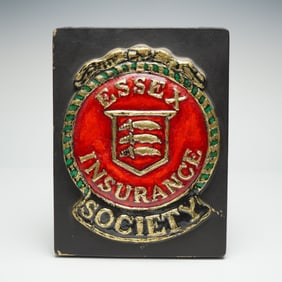 Essex Insurance Society by E. V. Jackson Reproduction Fire Mark Plaque