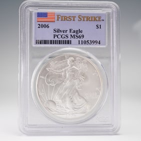 2006 American Silver Eagle First Strike $1 Coin PCGS Graded MS69