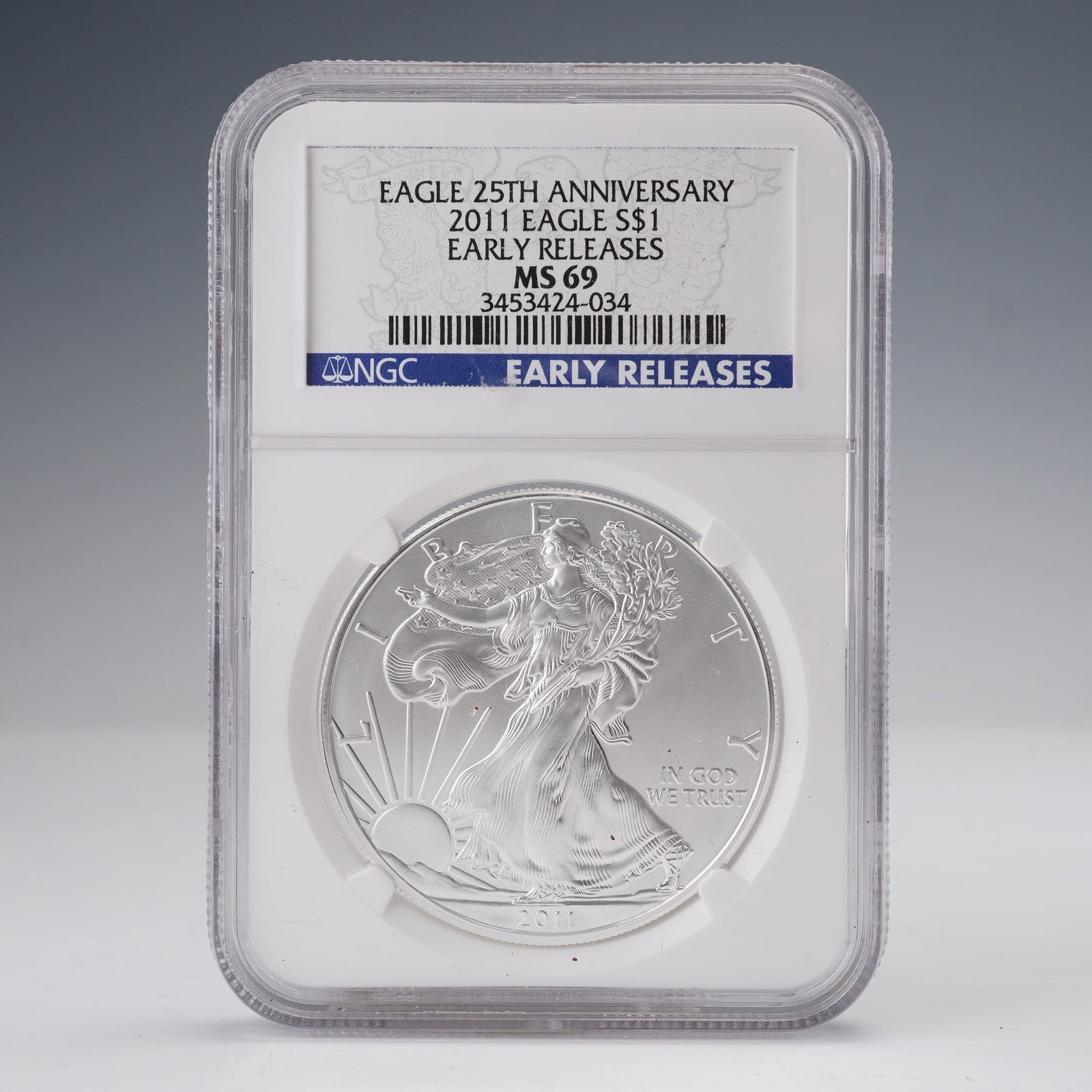 2011 American Silver Eagle 25th Anniversary NGC MS69 Early Releases (1 of 4)