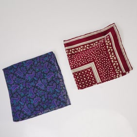 2pc Italian Silk Pocket Squares