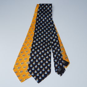 2pc Comtesse Silk Cherub Neckties